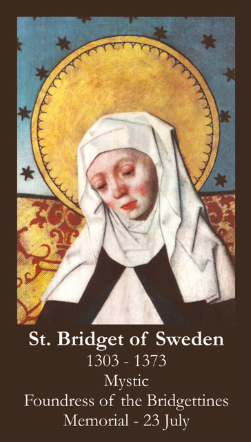 St. Bridget of Sweden Prayer Card
